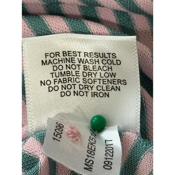 Peter Millar Polo Shirt Summer Comfort Men's Size L Striped Pink Green - Picture 7 of 7